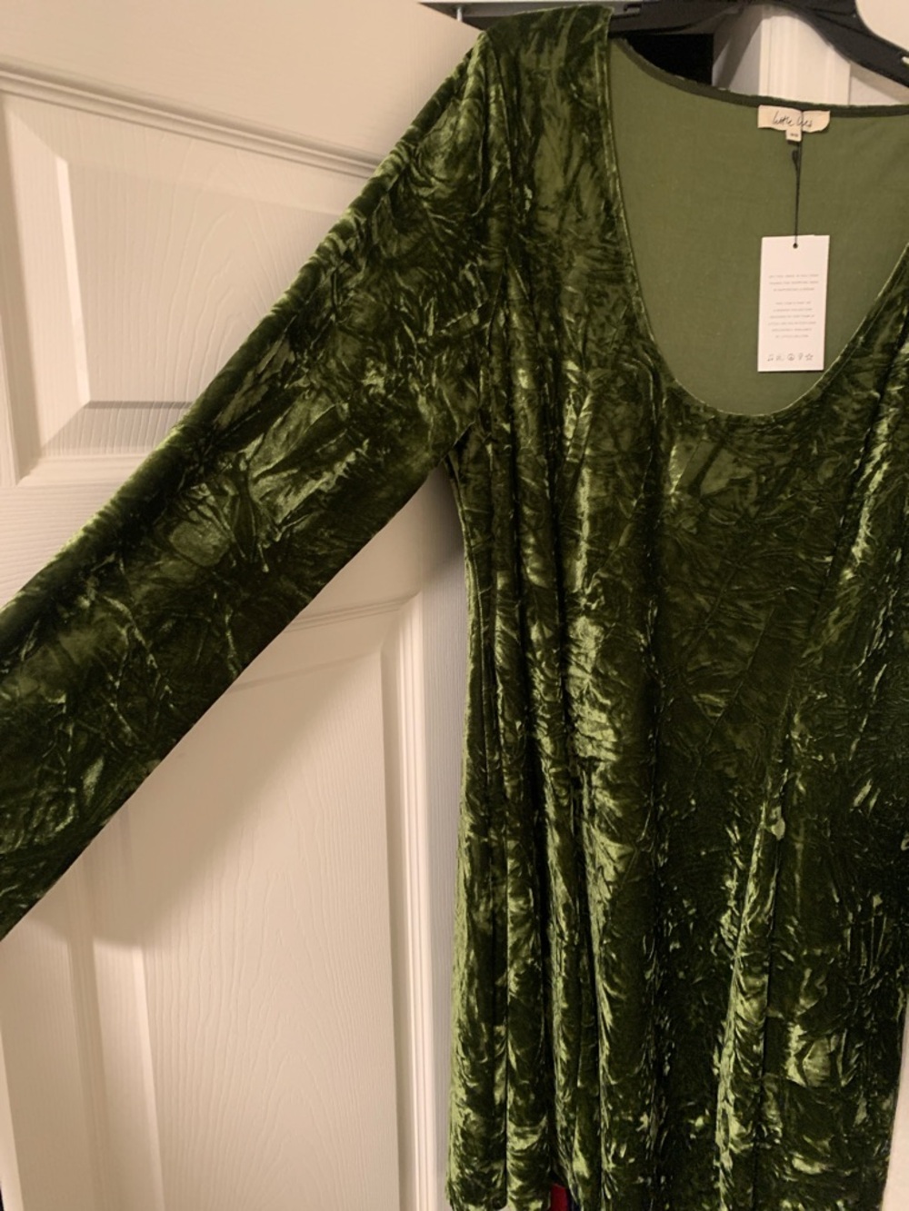 Little lies Sweet Jane Crushed Velvet mini dress - Picture 4 of 5